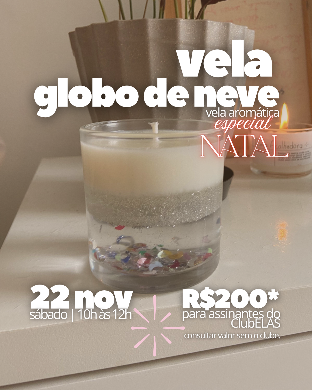 Vela Aromática Globo de Neve - Sínestesi
